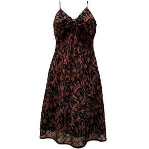 Free People Lined Black and Brown Sun Dress Size 0
